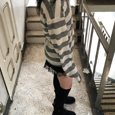tsuki stripe knit