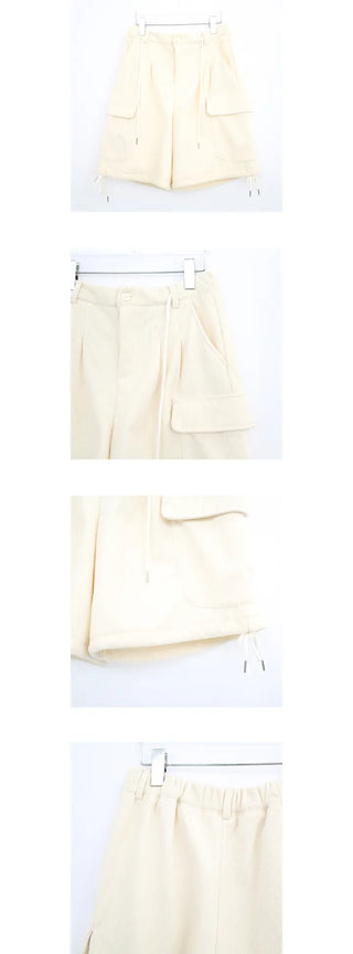 corduroy cargo half pants