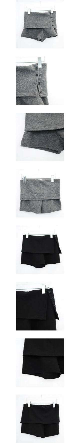 low button short pants