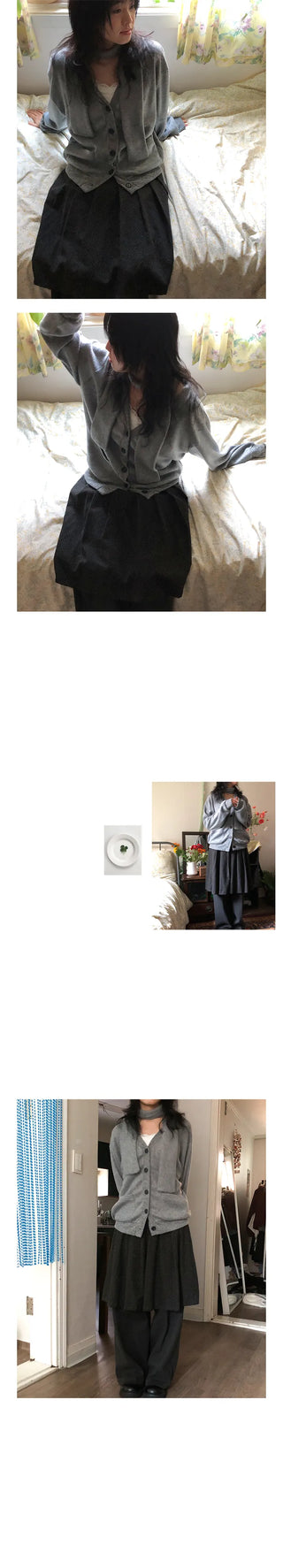 kuro muffler cardigan