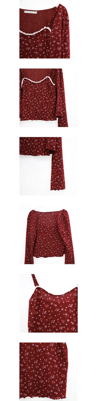 roro flower top cardigan