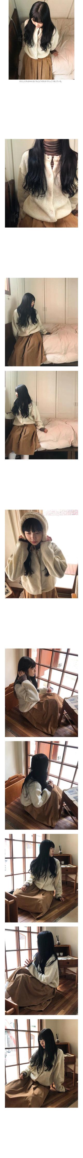 button alpaca knit cardigan