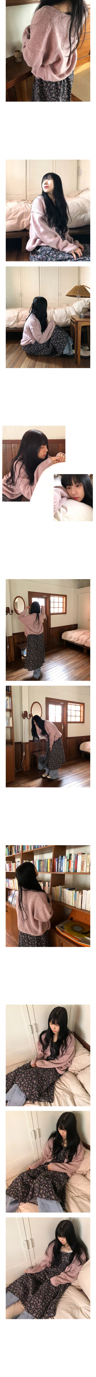 button alpaca knit cardigan