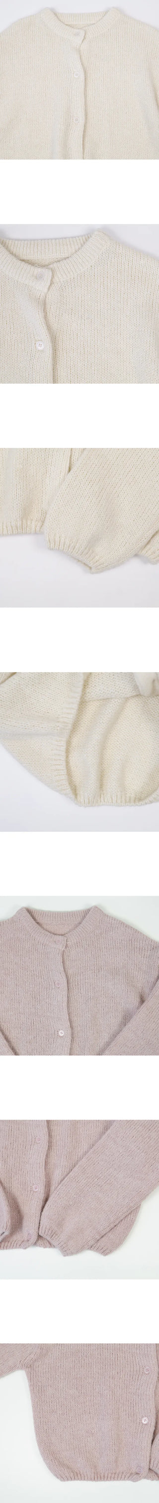 button alpaca knit cardigan