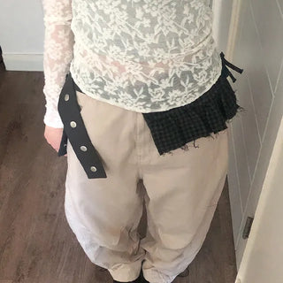 yuwari check belt bag