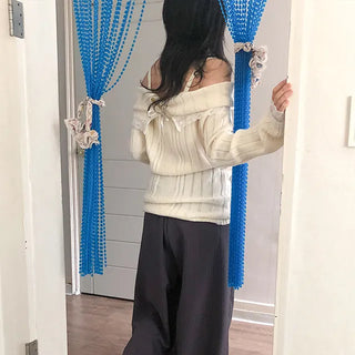 sayako off-shoulder knit