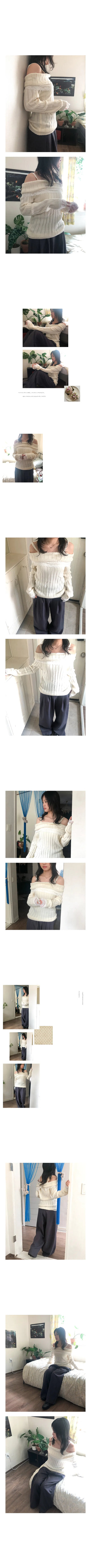 sayako off-shoulder knit