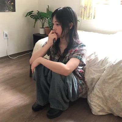 kirara check blouse