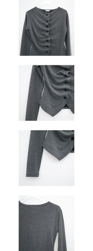 yugure shirring cardigan