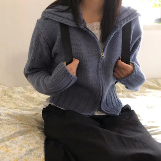 collar two-way zipup