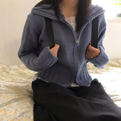 collar two-way zipup