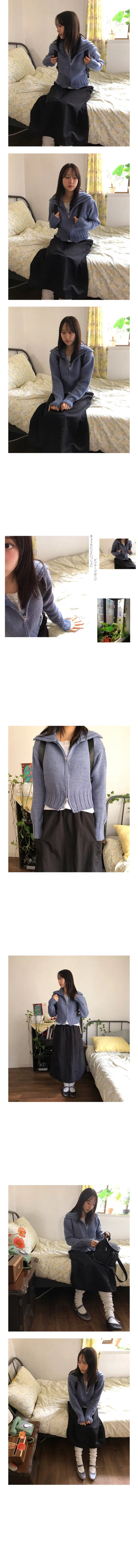 collar two-way zipup