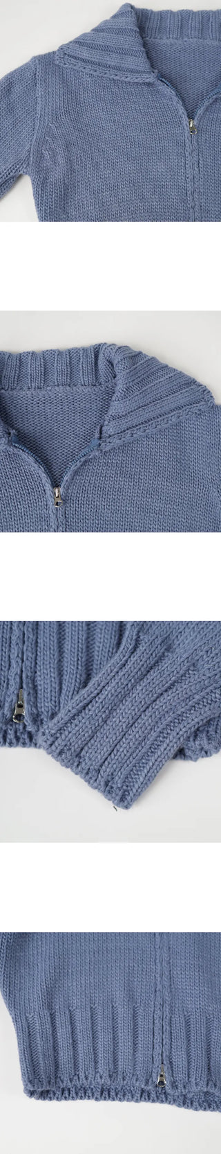 collar two-way zipup