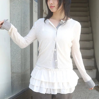 aseli check cardigan
