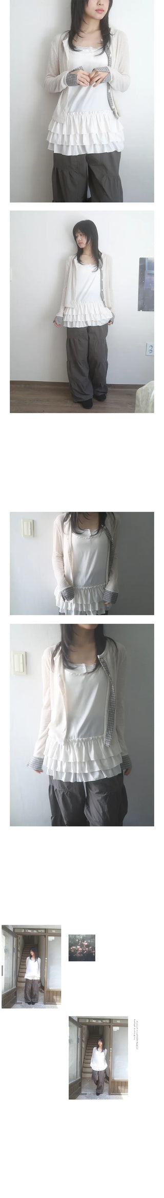 aseli check cardigan