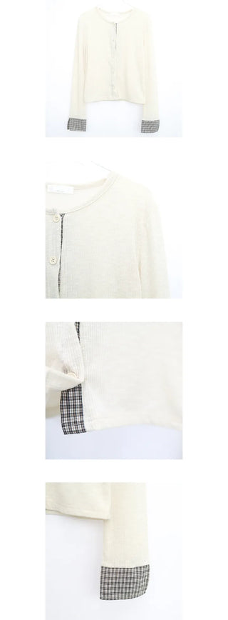 aseli check cardigan