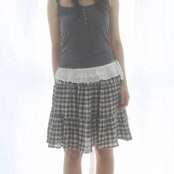 layered lace skirt