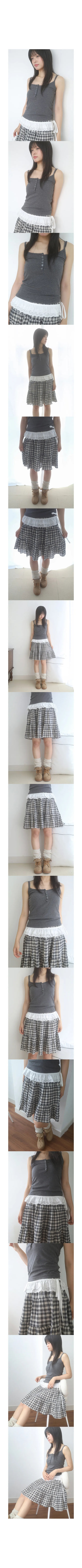 layered lace skirt