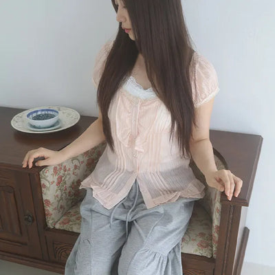 minka frill blouse