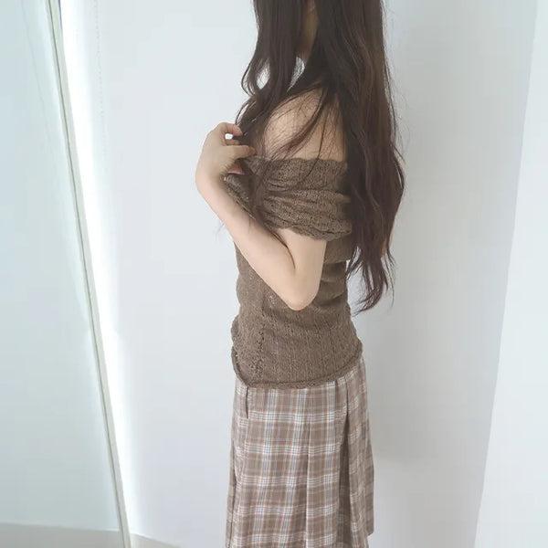 dona off-shoulder knit