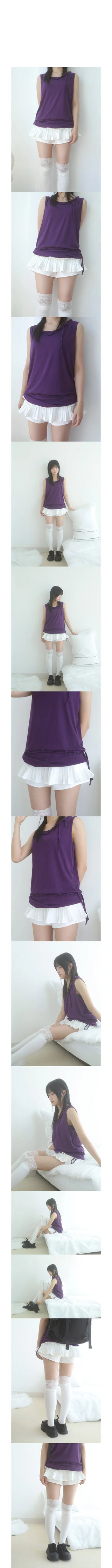 airy pleats skirt pants
