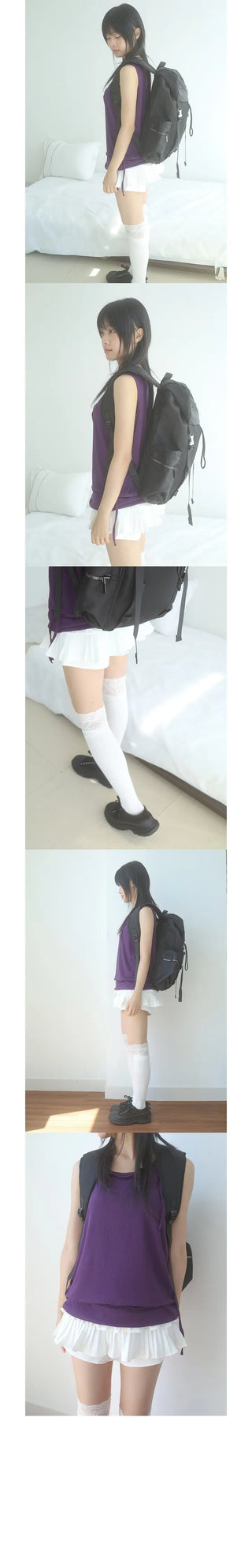 airy pleats skirt pants