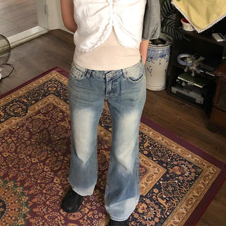 tone washing boot-cut pants