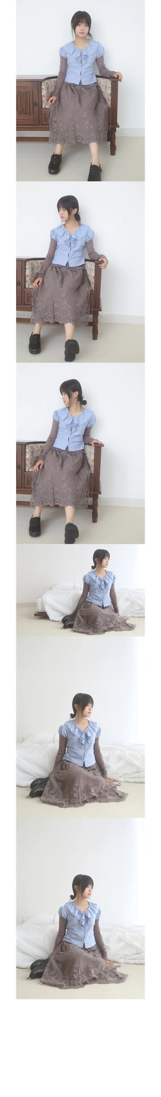 lufu button cardigan