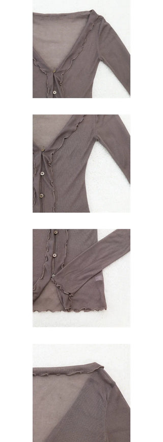 lufu button cardigan