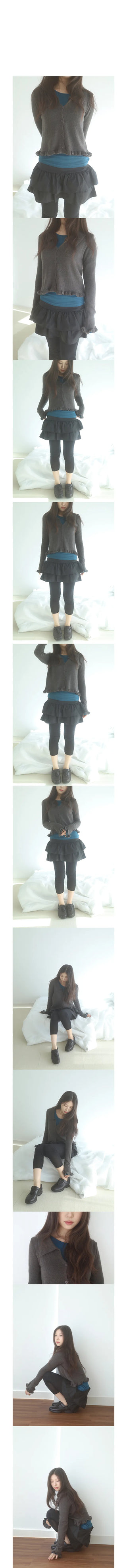 frill collar cardigan