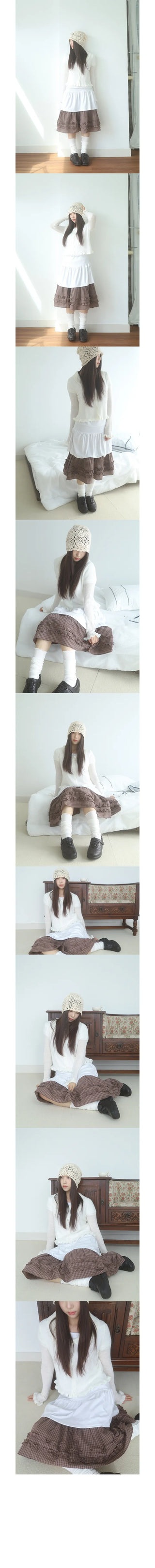frill collar cardigan