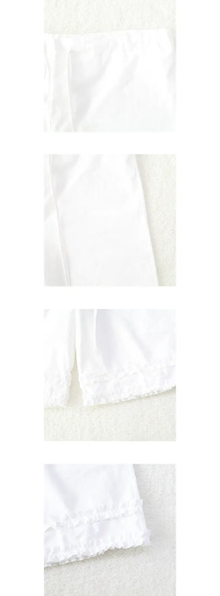double frill half pants