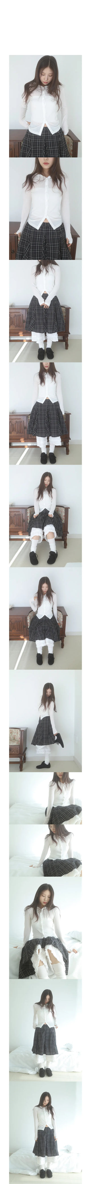 satin button cardigan