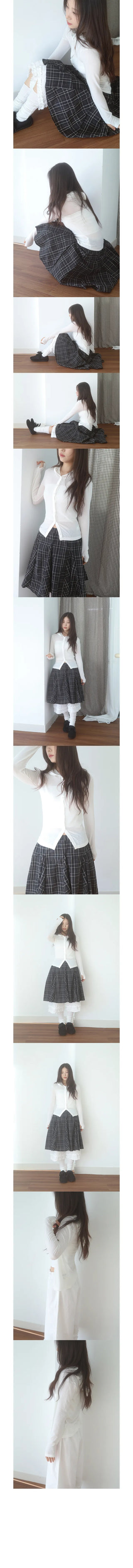 satin button cardigan