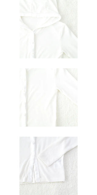 satin button cardigan