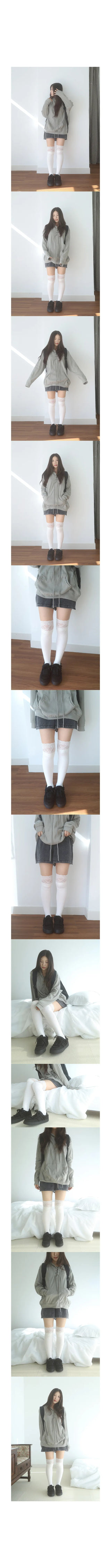 ribbed lace socks