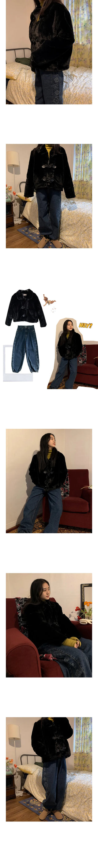 duffle fur mood jacket