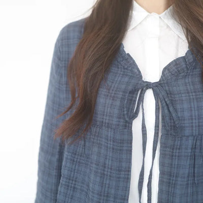 mona check cardigan