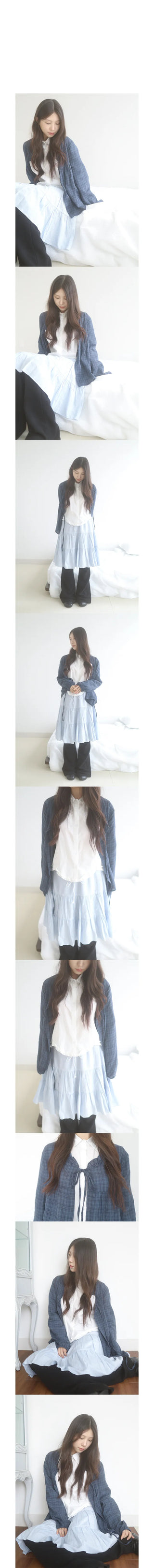 mona check cardigan
