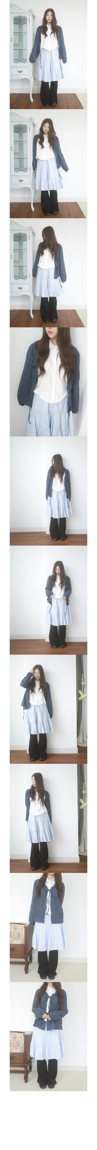 mona check cardigan