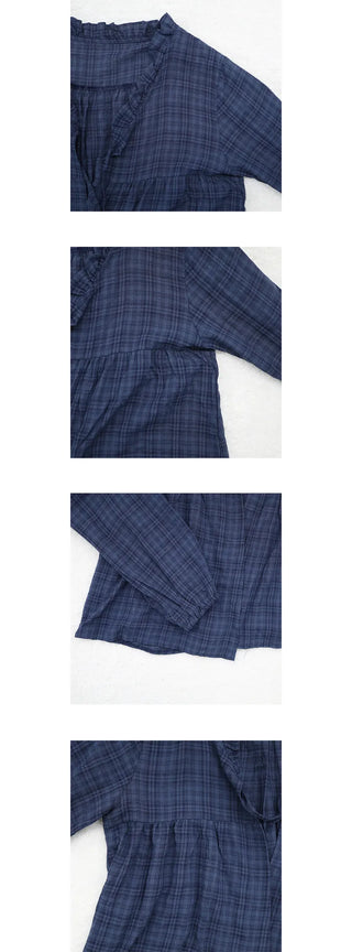 mona check cardigan