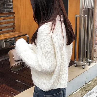 solsol button cardigan
