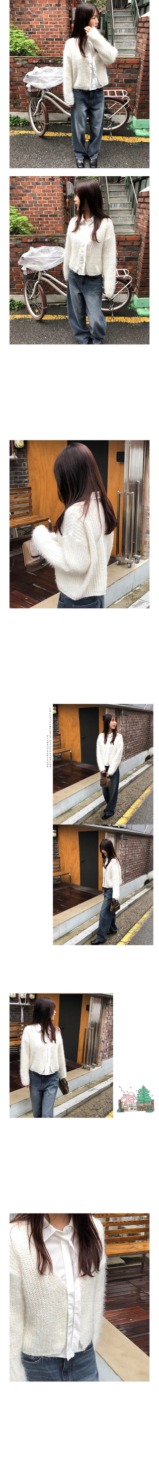 solsol button cardigan