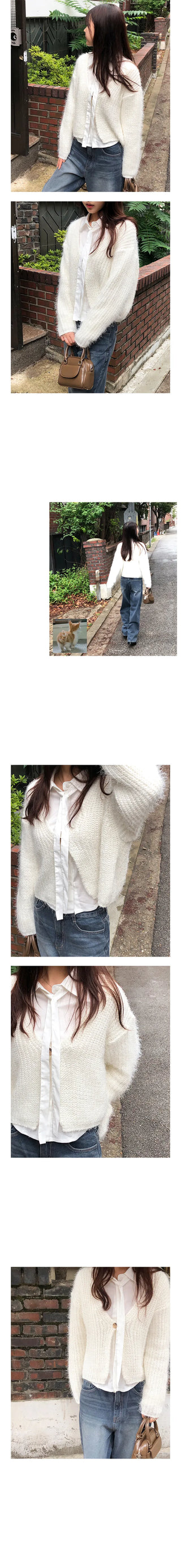 solsol button cardigan