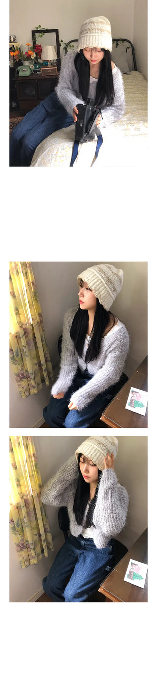 solsol button cardigan