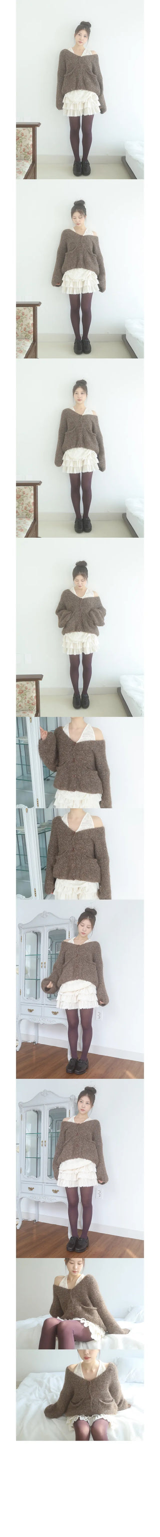 muni button cardigan