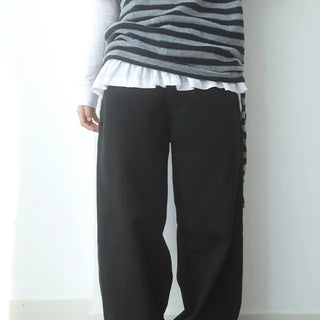 back pintuck wide pants