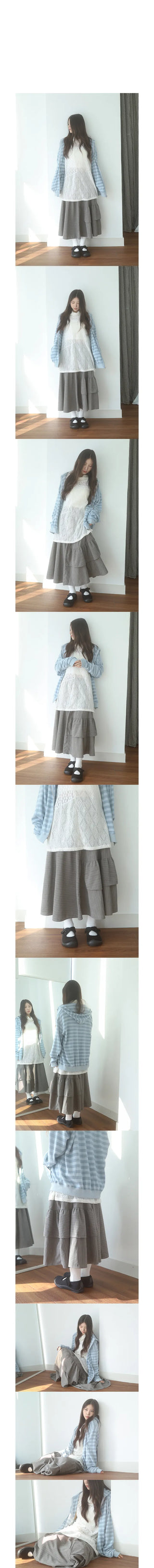 shasen stripe skirt