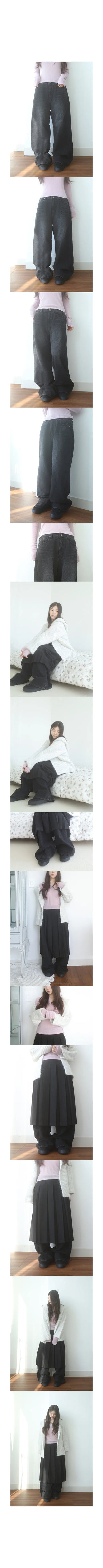 mona dark wide pants