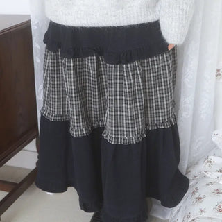 pireya check skirt